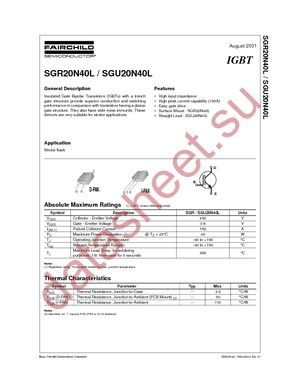 SGR20N40LTM datasheet  